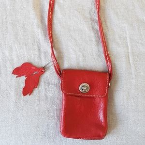 Roots leather crossbody